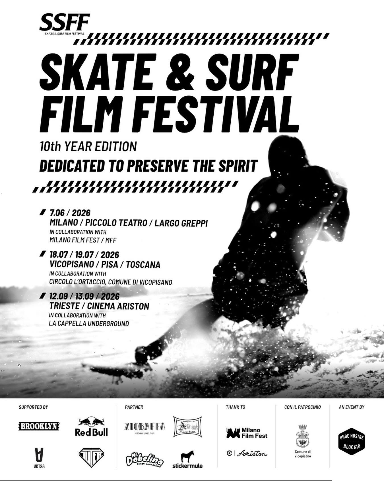SSFF Skate & Surf Film Festival SSFF – X edizione
